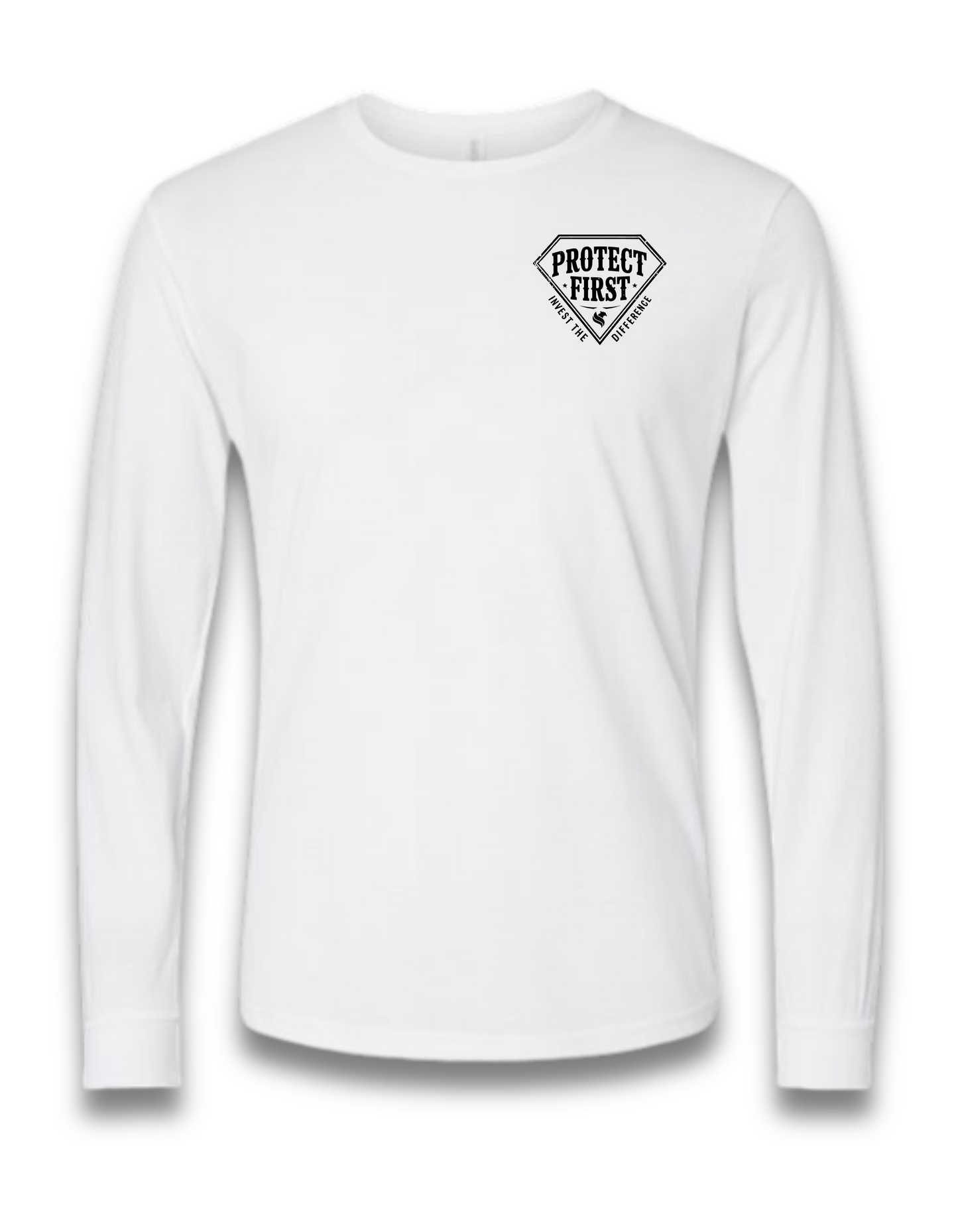 PROTECT FIRST-INVEST THE DIFFERENCE (LONG SLEEVE) (White)