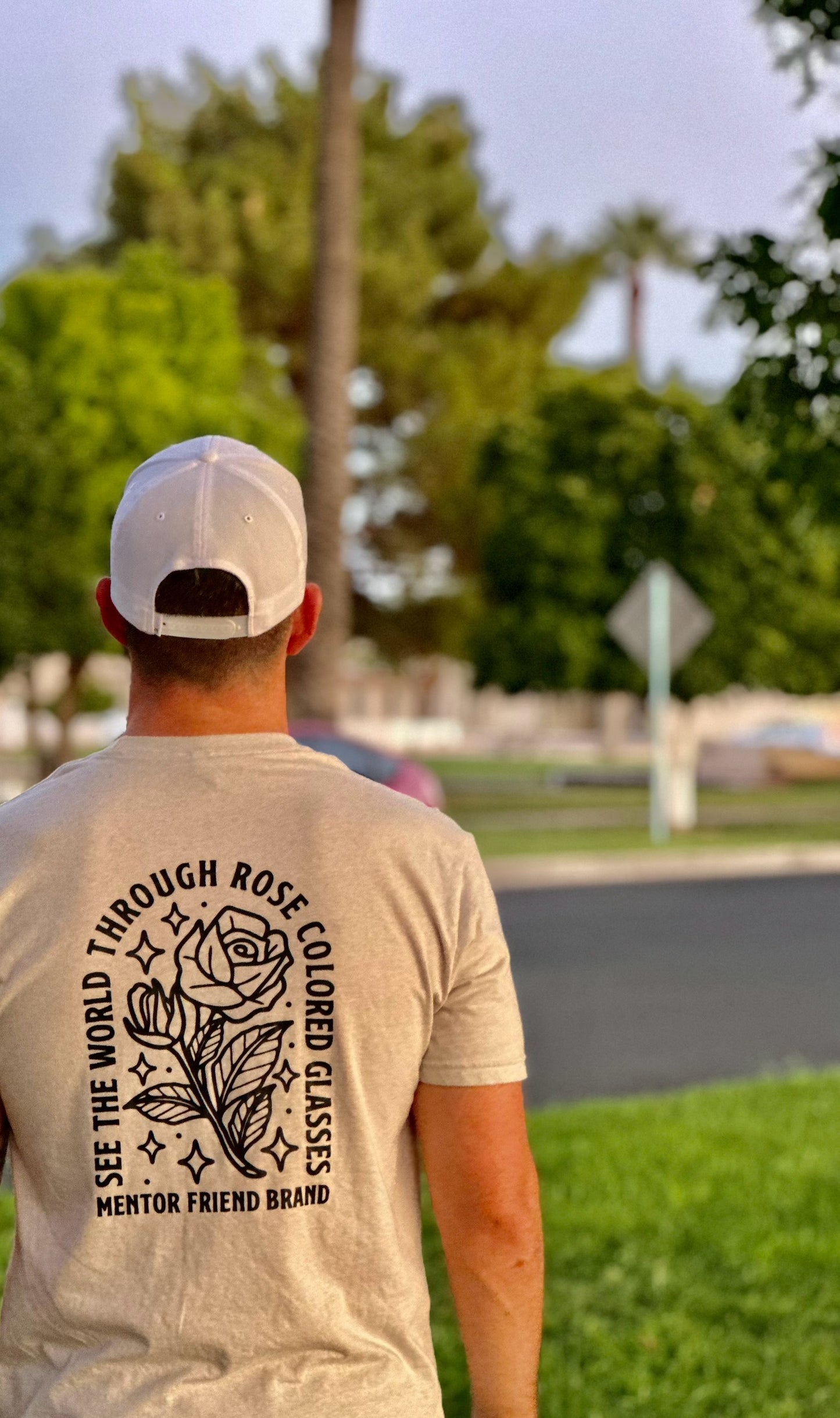 SEE THE WORLD THROUGH ROSE COLORED GLASSES - SAND