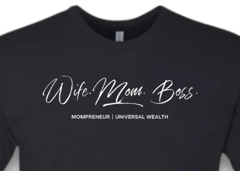 WIFE. MOM. BOSS. (BLACK)