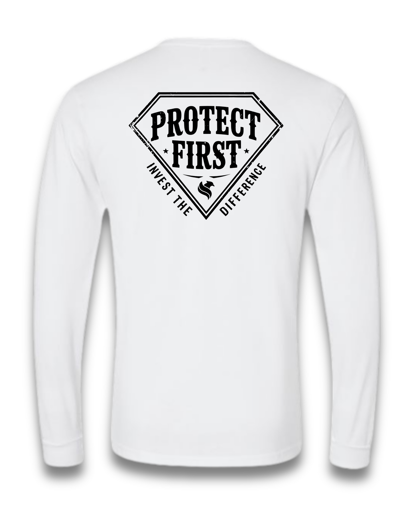 PROTECT FIRST-INVEST THE DIFFERENCE (LONG SLEEVE) (White)