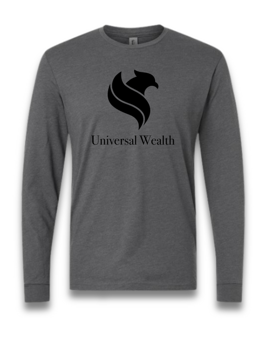 UW LOGO (LONG SLEEVE) (Heather heavy metal grey)