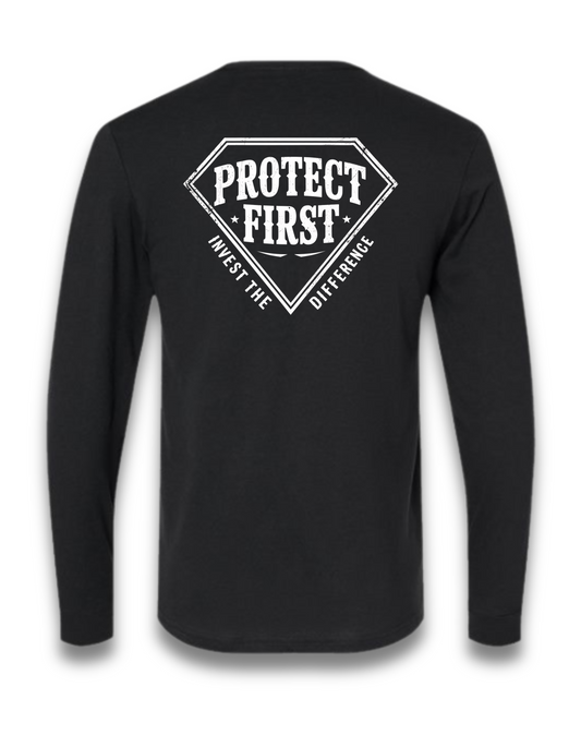 PROTECT FIRST-INVEST THE DIFFERENCE (LONG SLEEVE) (Black)