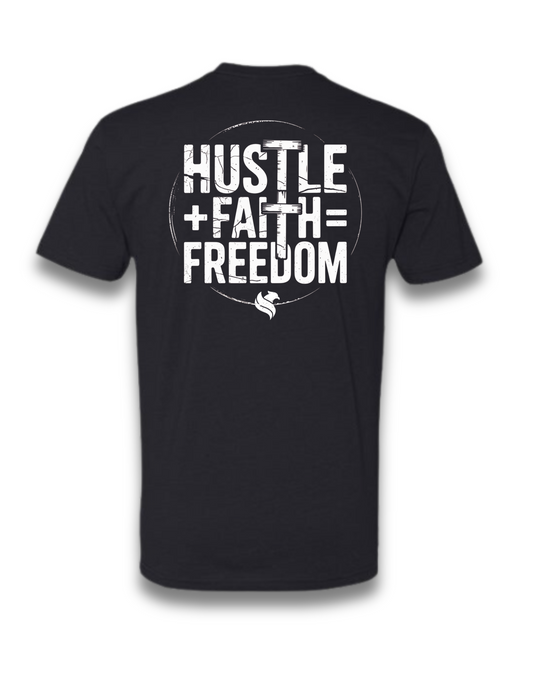 HUSTLE+FAITH=FREEDOM (BLACK)