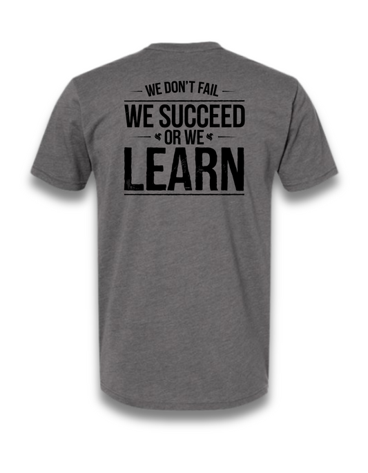 WE SUCCEED OR WE LEARN (heather heavy metal grey)