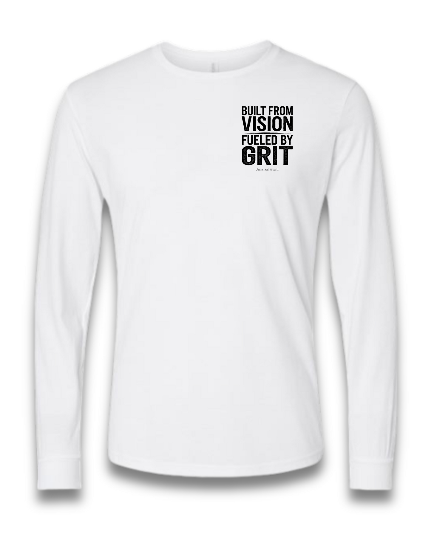 BUILT FROM VISION, FUELED BY GRIT (LONG SLEEVE) (White)